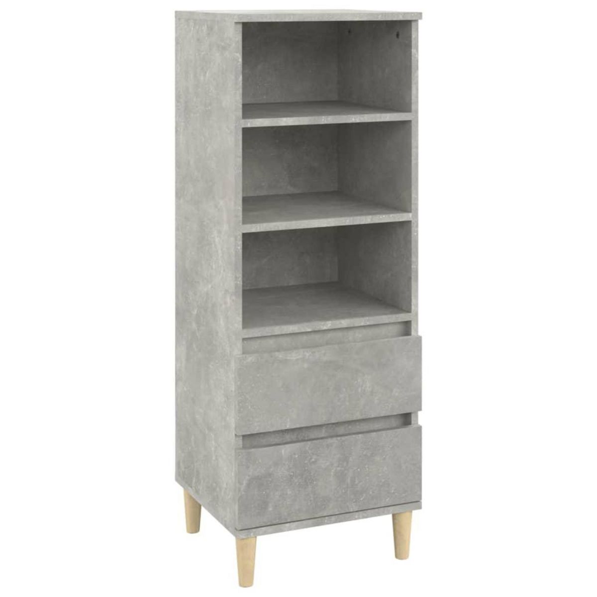 VIDAXL Buffet haut Gris beton 40x36x110 cm Bois d'ingenierie