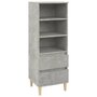 Voir la diapositive 2 : VIDAXL Buffet haut Gris beton 40x36x110 cm Bois d'ingenierie