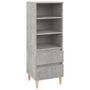 Voir la diapositive 2 : VIDAXL Buffet haut Gris beton 40x36x110 cm Bois d'ingenierie