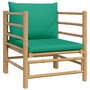 Voir la diapositive 2 : VIDAXL Canape de jardin avec coussins vert bambou
