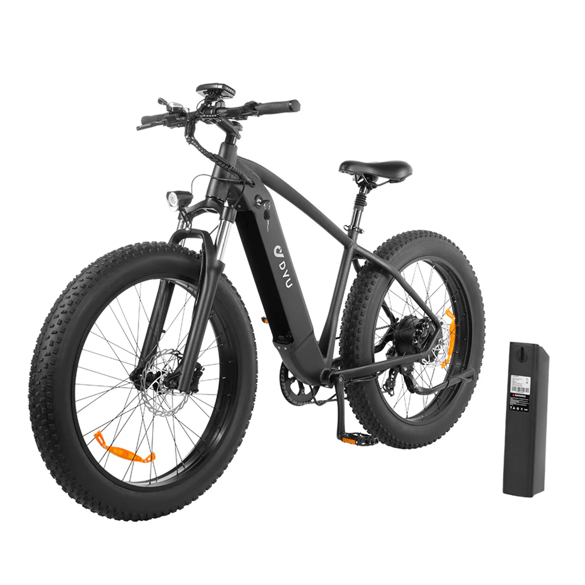 Voir la diapositive 2 : DYU VTT électrique DYU King 750 à gros pneus, 750 W, 48 V, 18 Ah, noir