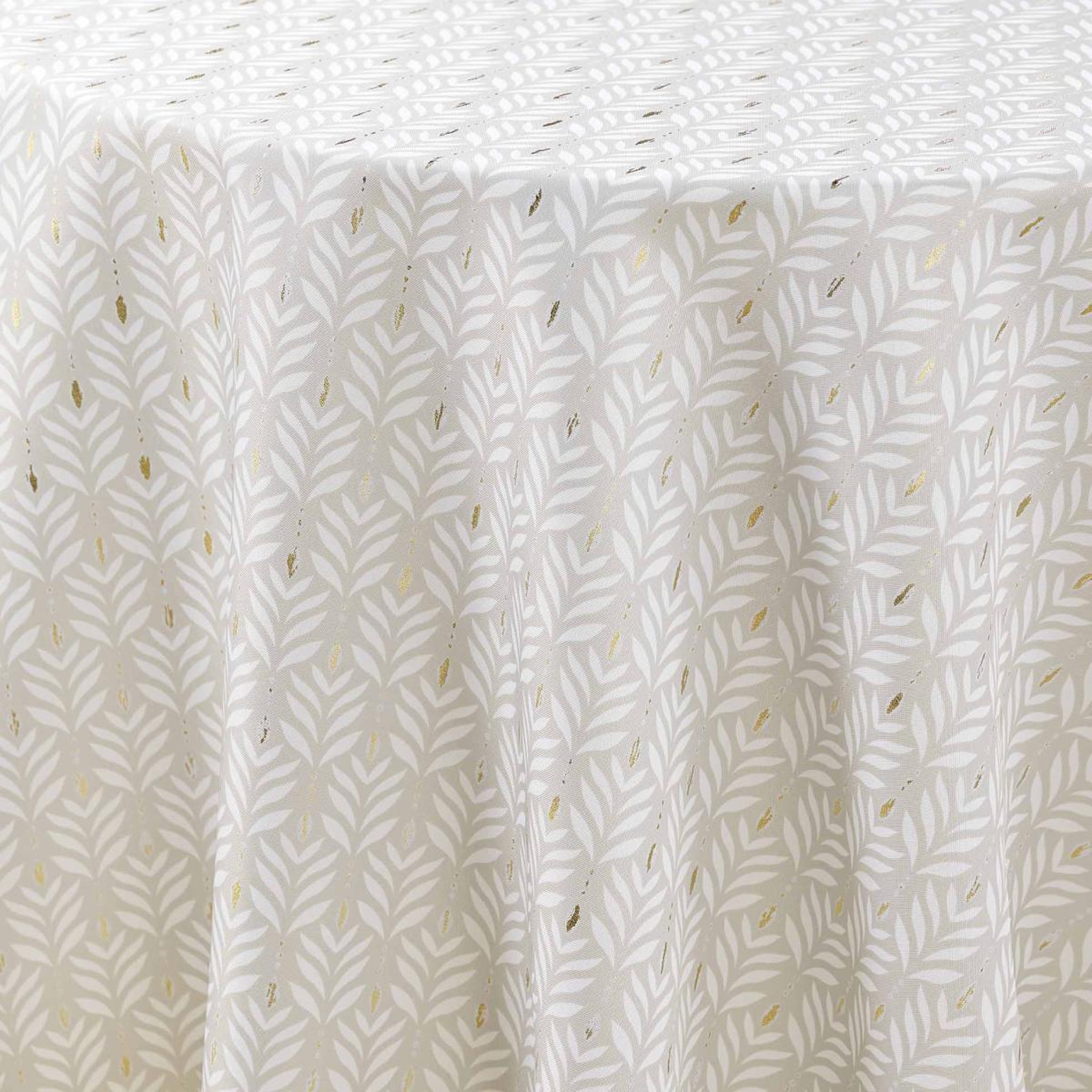 Voir la diapositive 3 : Douceur d'Intérieur Nappe ronde imprimé  piana  180cm naturel