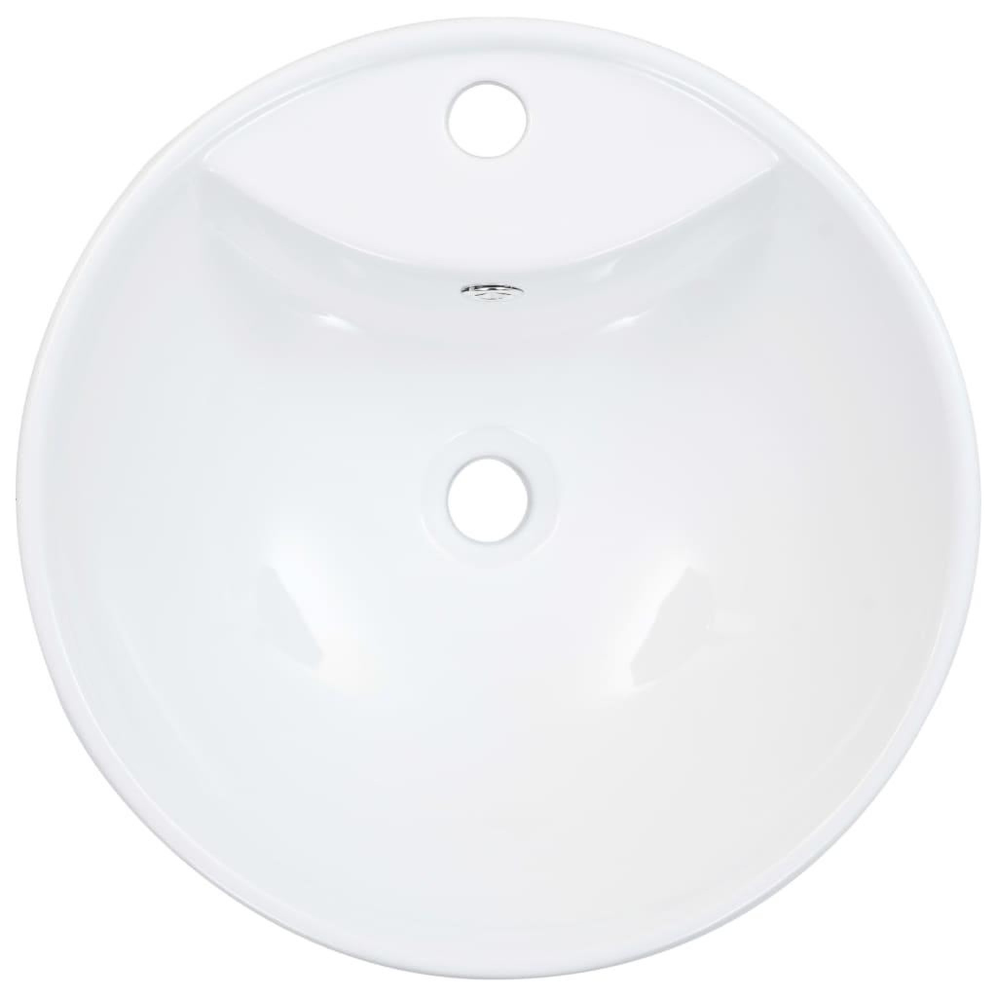 Voir la diapositive 4 : VIDAXL Lavabo avec trop-plein 46,5 x 18 cm Ceramique Blanc