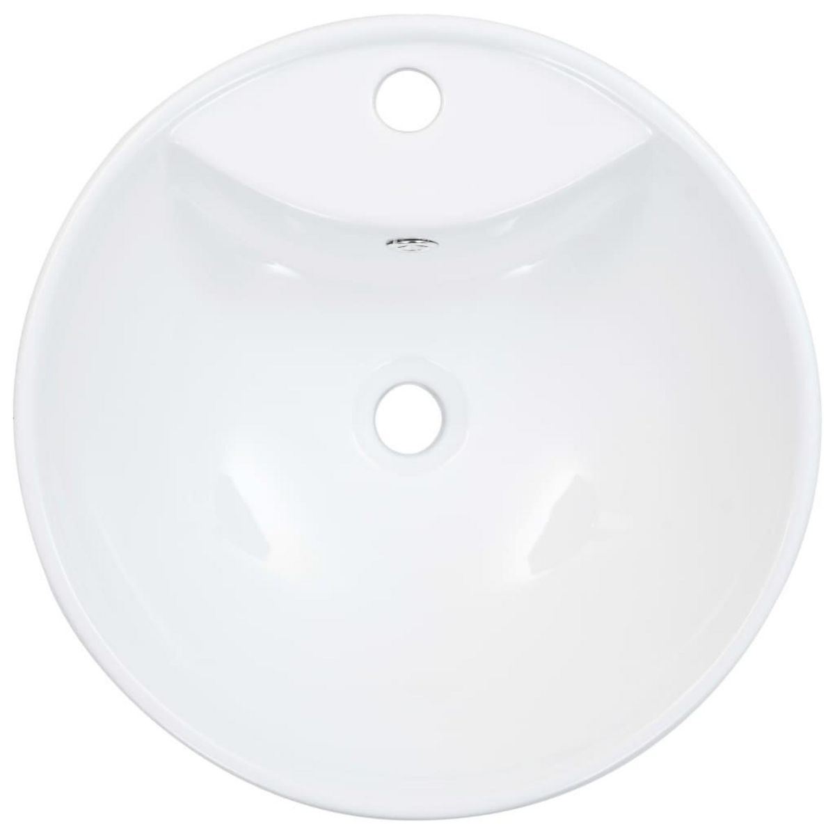 VIDAXL Lavabo avec trop-plein 46,5 x 18 cm Ceramique Blanc