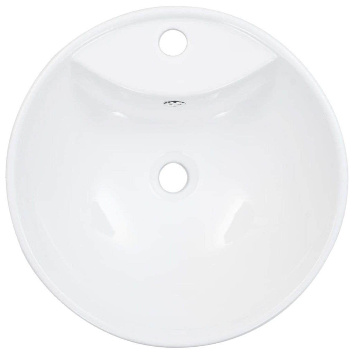 VIDAXL Lavabo avec trop-plein 46,5 x 18 cm Ceramique Blanc