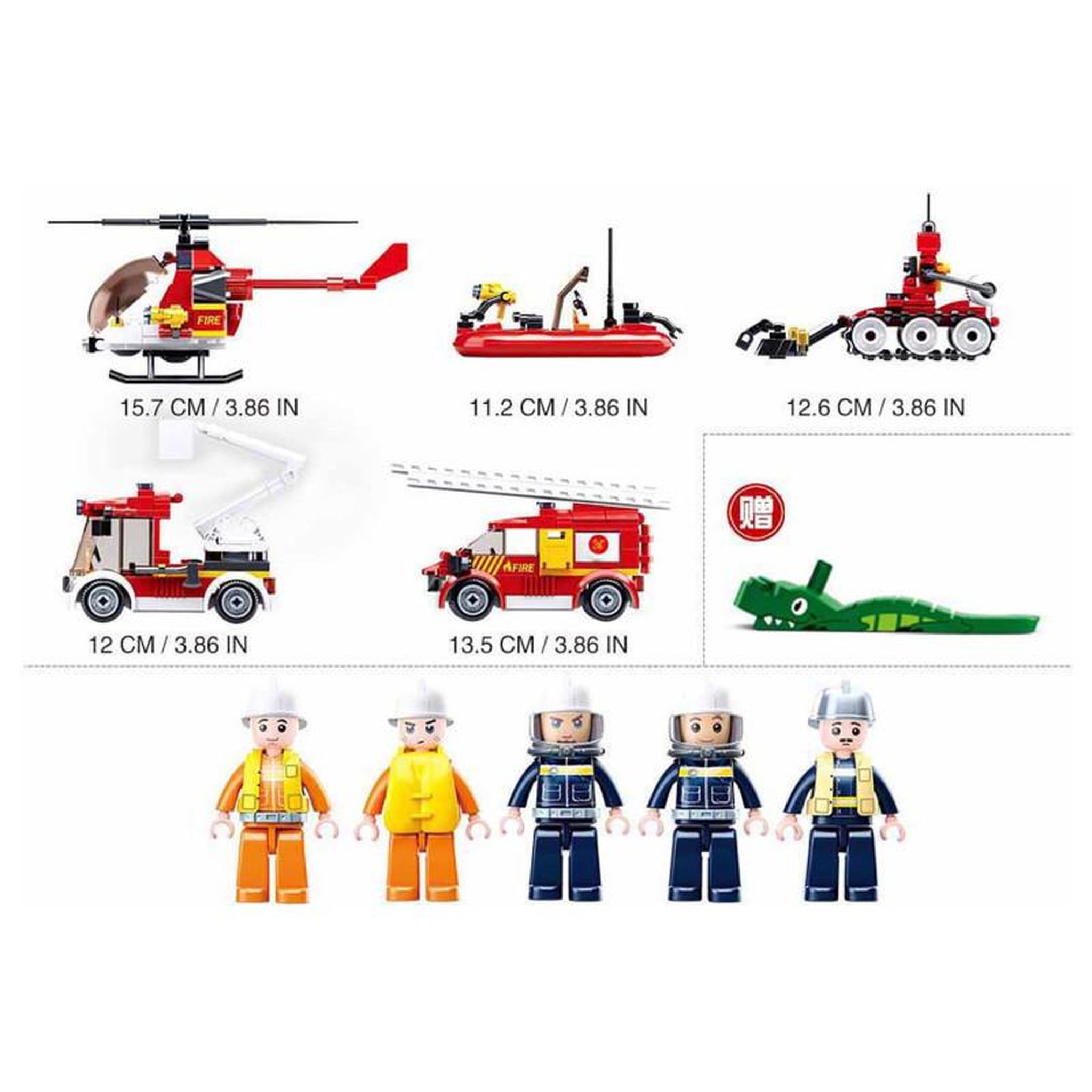 Voir la diapositive 4 : Sluban Ensemble de construction Sluban Set de secours de pompiers