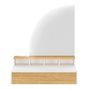 Voir la diapositive 3 : ID MARKET Coiffeuse suspendue ZELIA miroir LED avec 4 niches, 1 tiroir bois et blanc