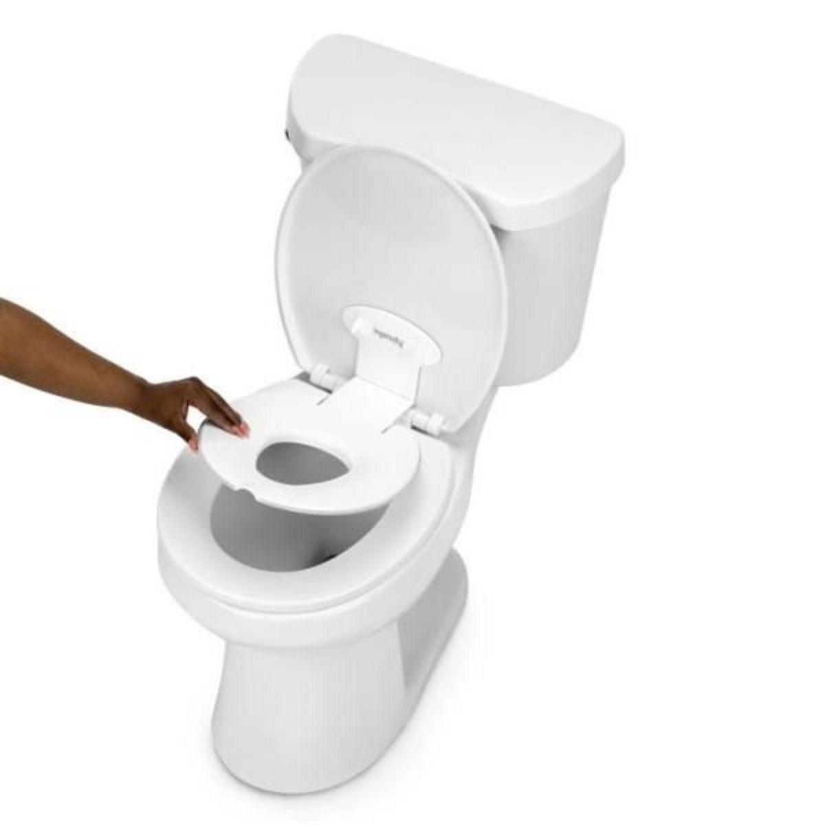 MARKET24 INGENUITY Réducteur de Toilette Flip & Sit, Fixation adhésive sur la cuvette