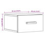 Voir la diapositive 6 : VIDAXL Table de chevet murale vieux bois 35x35x20 cm