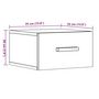 Voir la diapositive 6 : VIDAXL Table de chevet murale vieux bois 35x35x20 cm