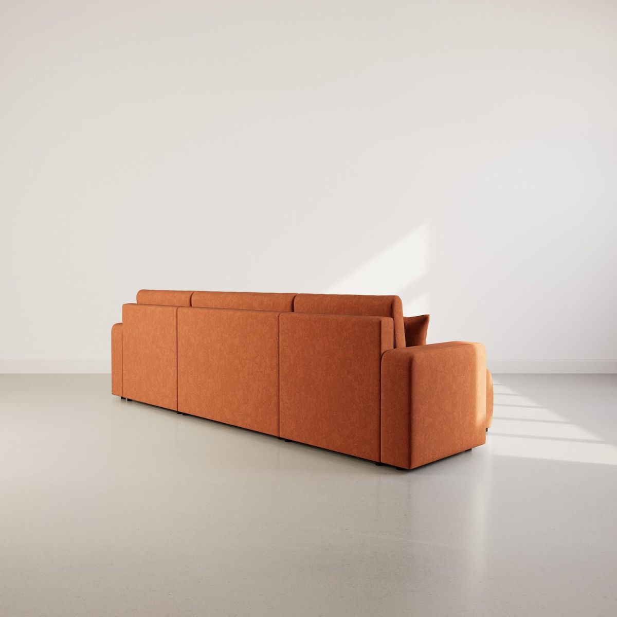 BEST MOBILIER Nicole - canapé panoramique en u 7 places convertible avec coffre en tissu