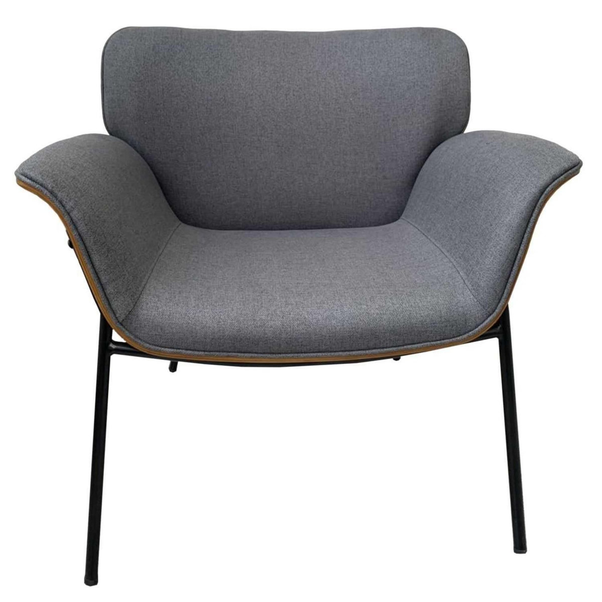 The Home Deco Factory Fauteuil de salon vintage Rjukan - Gris