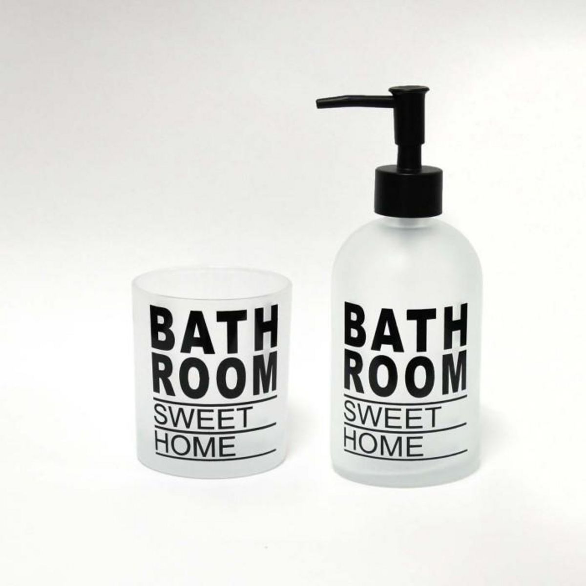 Paris Prix Distributeur de Savon en Verre  Glass  19cm Gris