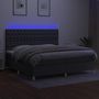 Voir la diapositive 4 : VIDAXL Sommier a lattes de lit et matelas et LED Gris fonce 200x200 cm