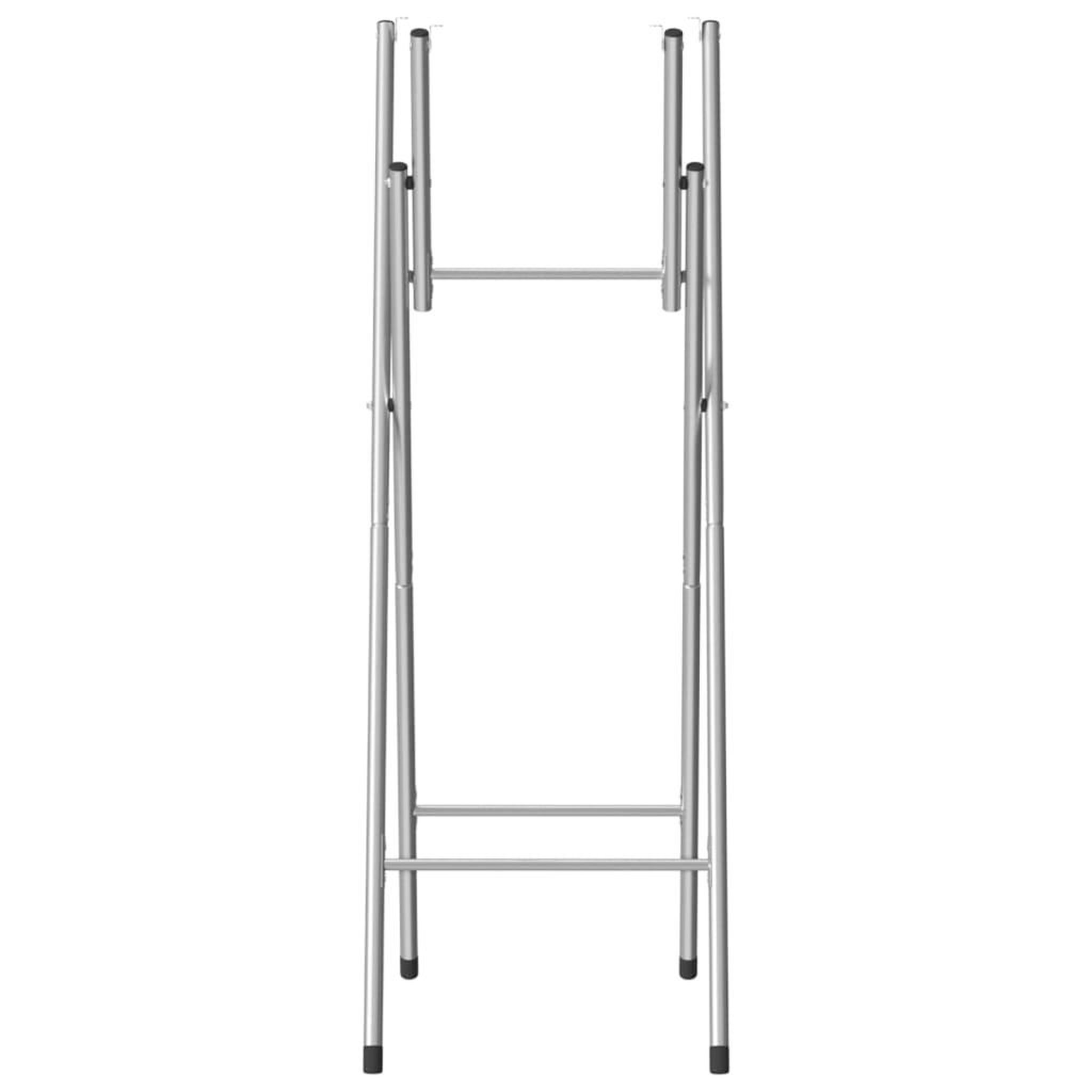 Voir la diapositive 4 : VIDAXL Pieds de table de bar pliables Argente 45x53x108 cm