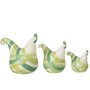 Voir la diapositive 2 : Paris Prix Lot de 3 Statuettes Coqs  Lignes  25cm Vert