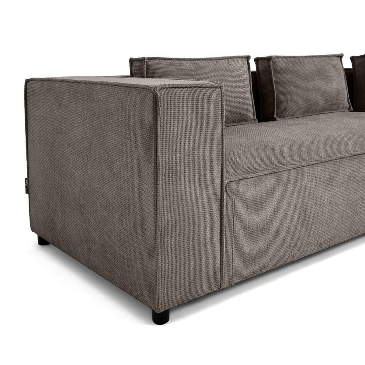 LISA DESIGN Stella - canapé d'angle droit - 4 places - en tissu texturé