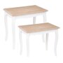 Voir la diapositive 1 : ATMOSPHERA Lot de 2 Tables Basses  Chrysa  60cm Blanc