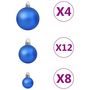 Voir la diapositive 3 : VIDAXL Ensemble de boules de Noël 100 pcs Bleu