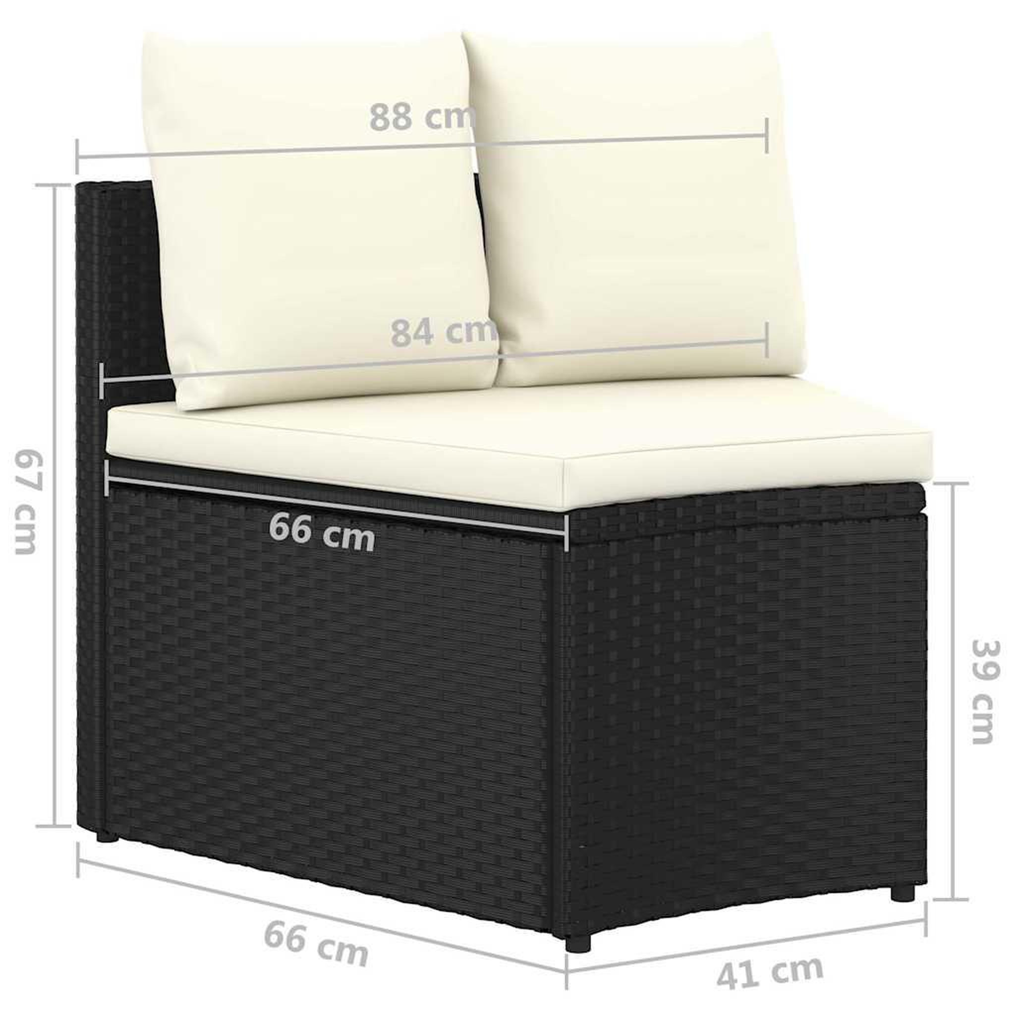 Voir la diapositive 3 : VIDAXL Salon de jardin 4 pcs avec coussins Resine tressee Noir