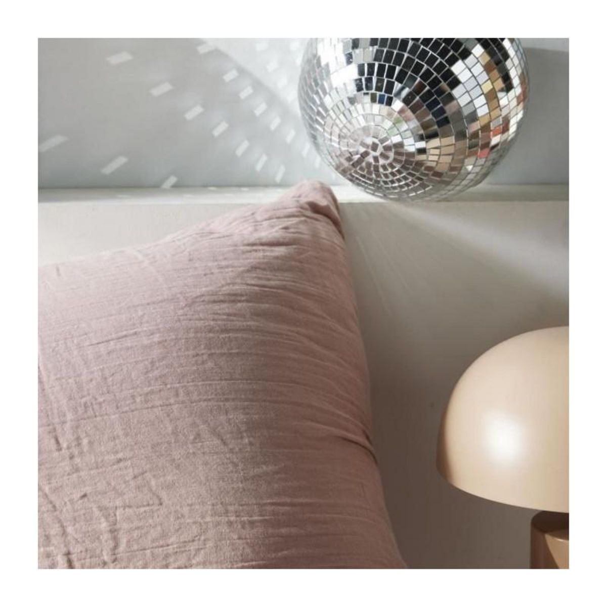 Today Parure de lit - TODAY - 123332 - 1 personne - 140x200 cm - Gaze de coton unie - Rose des sables
