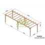 Voir la diapositive 2 : JARDIDECO Pergola en bois lamellé-collé Grenoble 900 x 300 cm - Maderland
