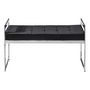 Voir la diapositive 2 : Paris Prix Banquette en Velours  Topez  94cm Noir & Argent