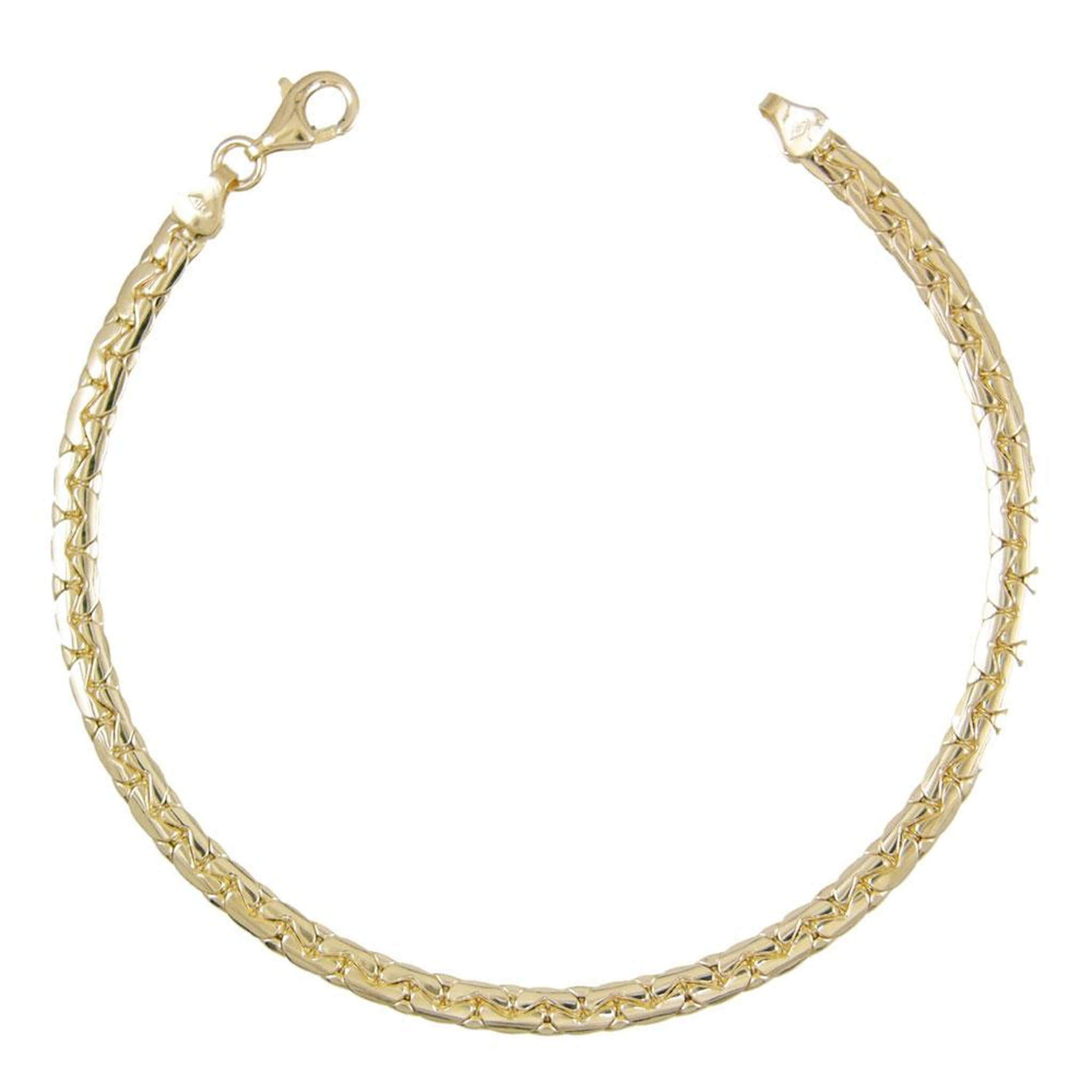 L'ATELIER D'AZUR Bracelet Or 18 Carats 750 Maille Haricot Jaune - Femme