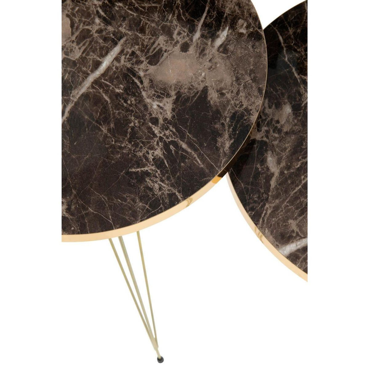 Paris Prix Lot de 3 Tables d'Appoint  Lottie  56cm Noir
