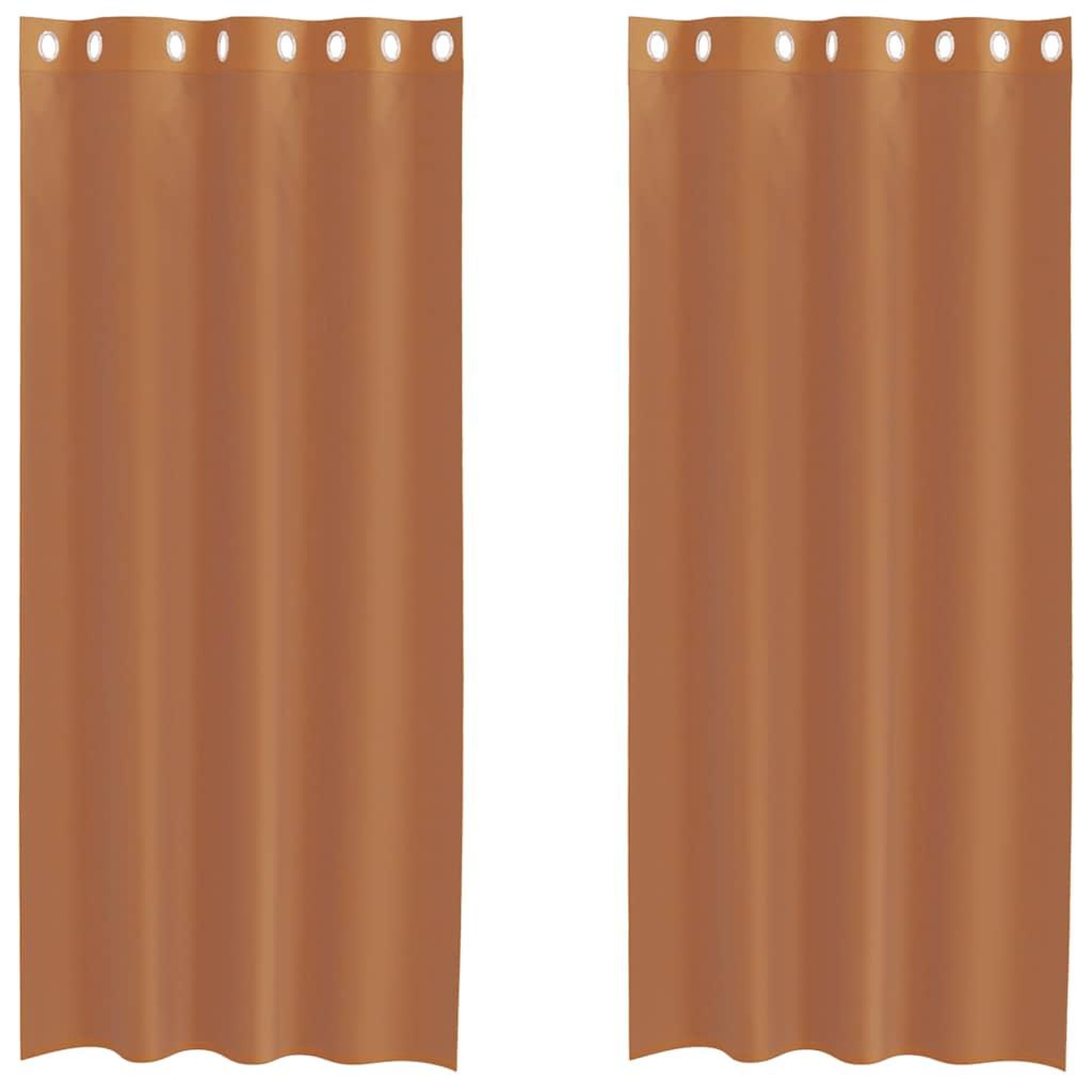 Voir la diapositive 2 : VIDAXL Rideaux en voile avec œillets 2 pcs terre cuite