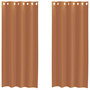Voir la diapositive 2 : VIDAXL Rideaux en voile avec œillets 2 pcs terre cuite