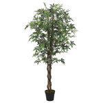 VIDAXL Erable artificiel 672 feuilles 180 cm vert