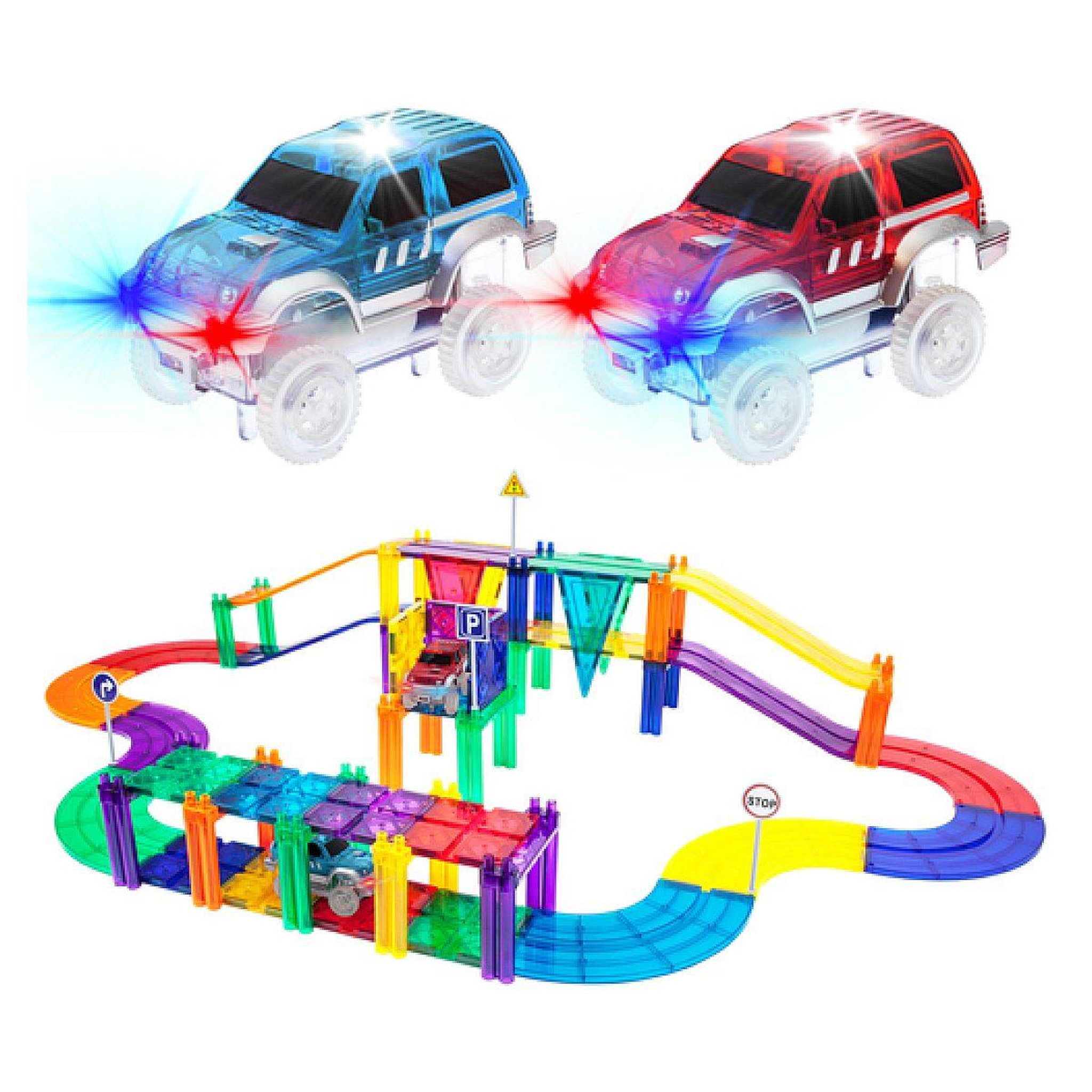 Voir la diapositive 4 : Tactic Kit de circuit de course magnetique 50 pcs PicassoTiles
