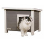 Voir la diapositive 5 : KERBL Kerbl Maison pour chats Eli 57 x 45 x 43 cm Gris et blanc