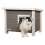 Voir la diapositive 5 : KERBL Kerbl Maison pour chats Eli 57 x 45 x 43 cm Gris et blanc