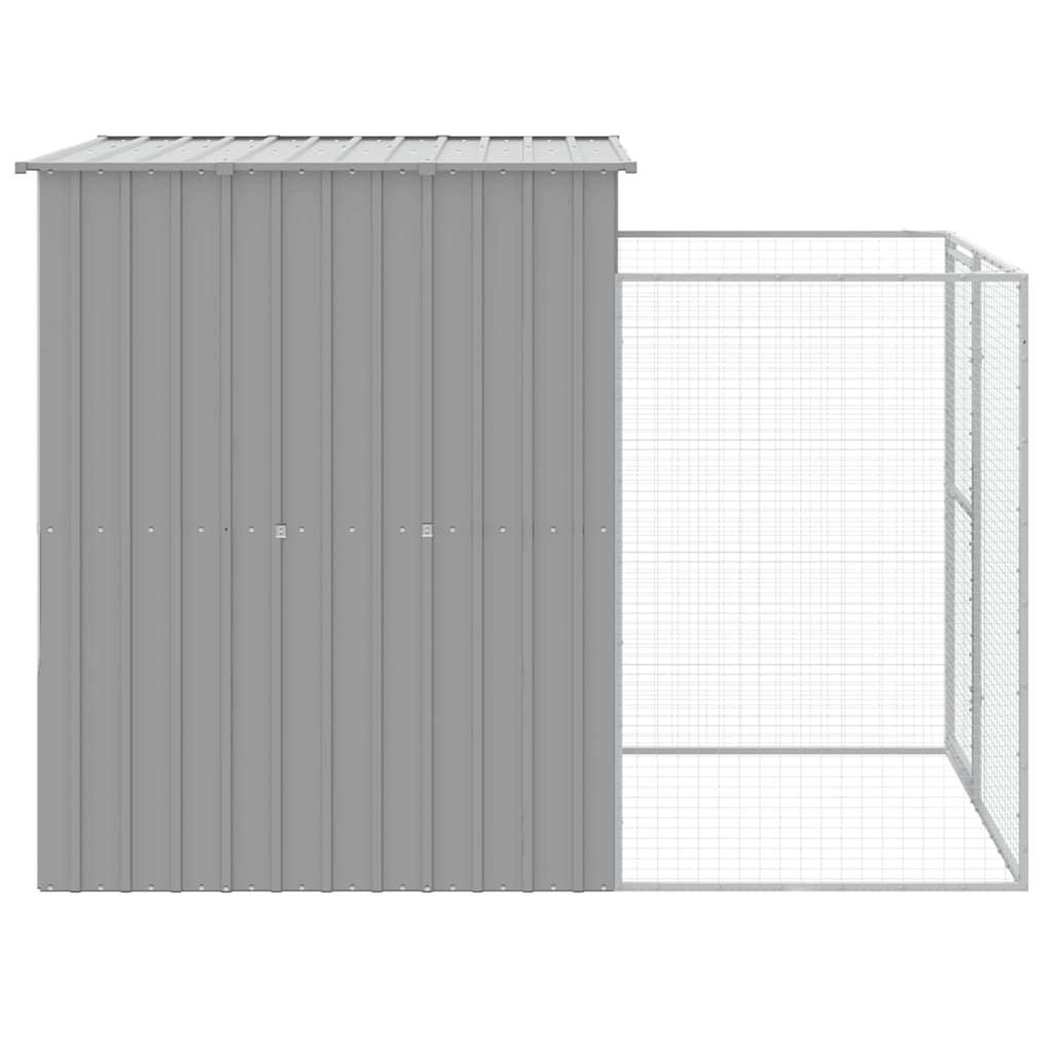 Voir la diapositive 4 : VIDAXL Niche pour chien avec cour gris clair 165x251x181 cm