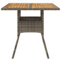 Voir la diapositive 4 : VIDAXL Table de jardin et dessus en bois d'acacia gris resine tressee