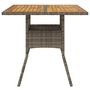 Voir la diapositive 4 : VIDAXL Table de jardin et dessus en bois d'acacia gris resine tressee