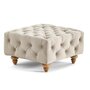 Voir la diapositive 5 : LISA DESIGN Walter - pouf chesterfield en velours - pieds bois