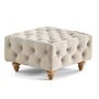 Voir la diapositive 5 : LISA DESIGN Walter - pouf chesterfield en velours - pieds bois