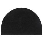 VIDAXL Tapis de porte noir demi-rond 40x60 cm fibre de coco touffete