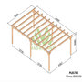 Voir la diapositive 2 : JARDIDECO Carport en bois lamellé-collé Nîmes 800 x 500 cm - Maderland