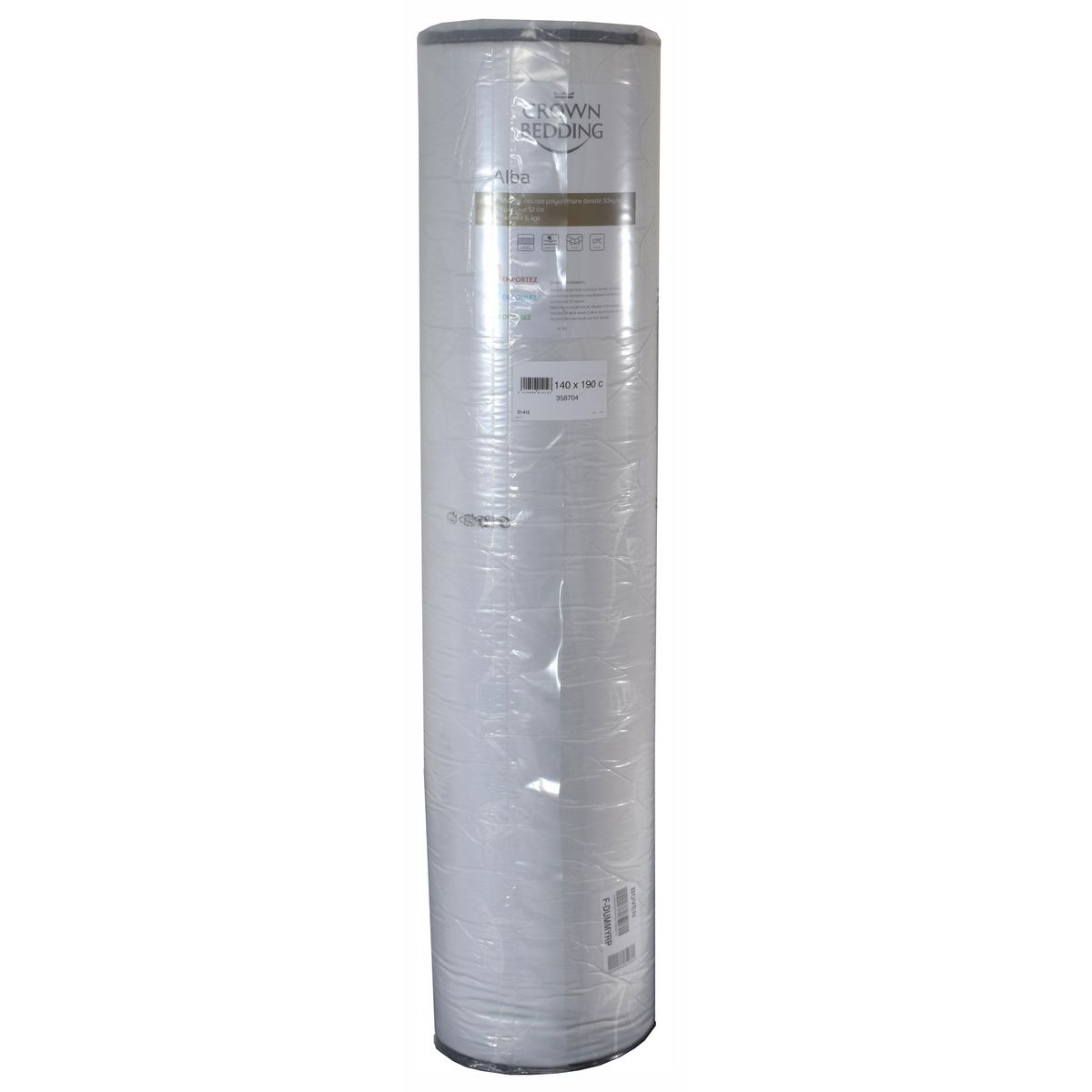 CROWN BEDDING Matelas Mousse 140x190 cm ALBA