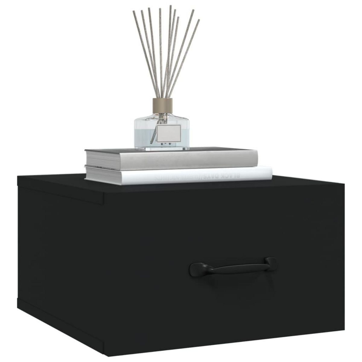 VIDAXL Tables de chevet murales 2 pcs Noir 35x35x20 cm