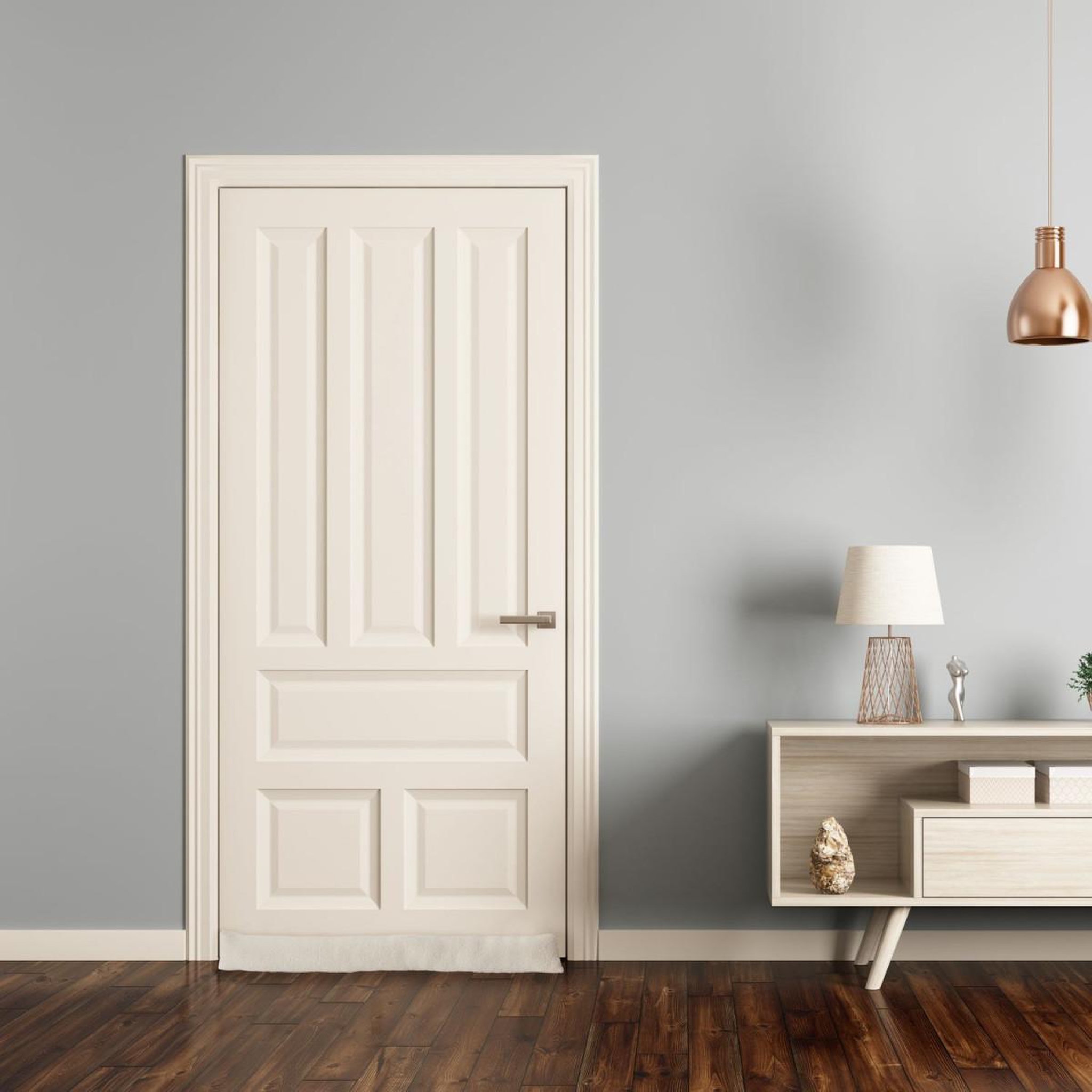 Voir la diapositive 2 : The Home Deco Factory Boudin bas de porte  bouclette  80cm crème