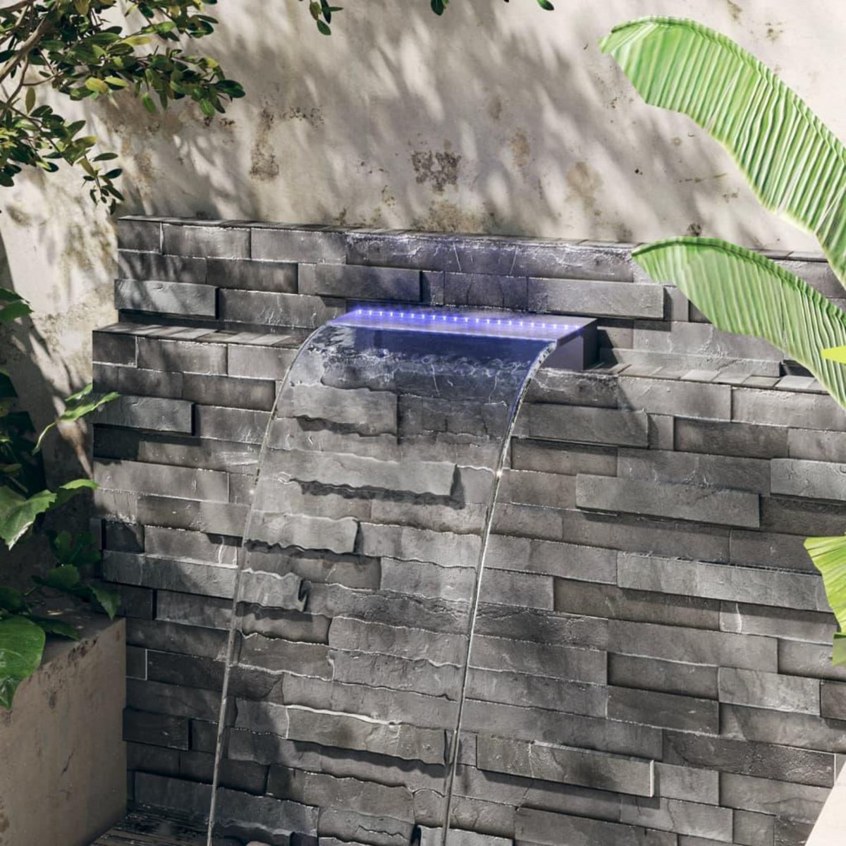 VIDAXL Deversoir pour cascade avec LED RVB Acrylique 45 cm