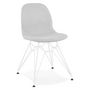 Voir la diapositive 1 : Paris Prix Chaise Design en Tissu  Quebec  83cm Gris & Blanc
