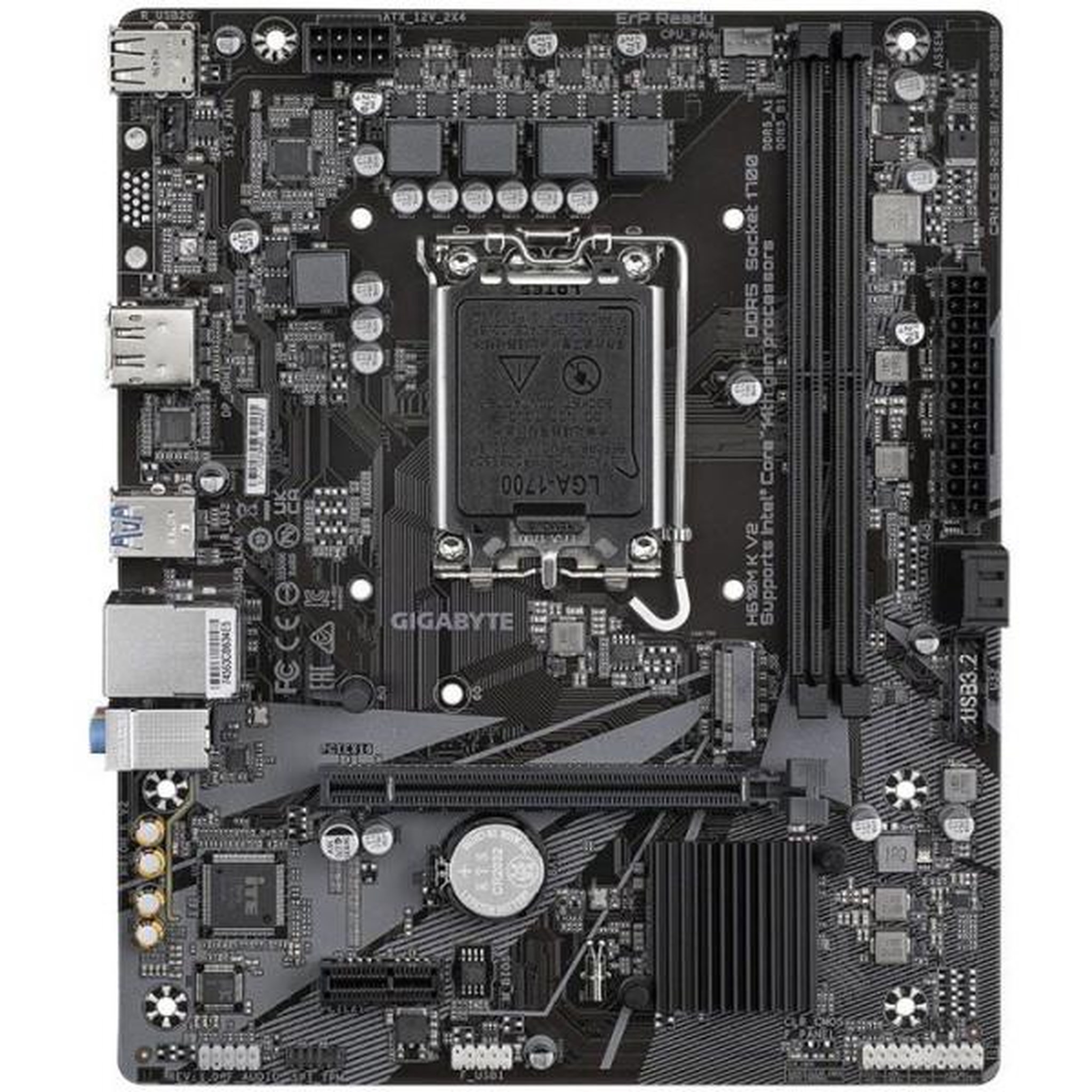 Voir la diapositive 2 : Gigabyte Carte mere - GIGABYTE - H610M K V2 DDR5 - Format Micro-ATX - Chipset Intel H610 - DDR5