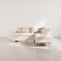 Voir la diapositive 5 : BEST MOBILIER Margaux - canapé d'angle droit 5 places convertible avec coffre et têtières réglables en velours texturé