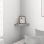 Voir la diapositive 3 : VIDAXL Etagere d'angle flottante Gris brillant 25x25x3,8 cm MDF